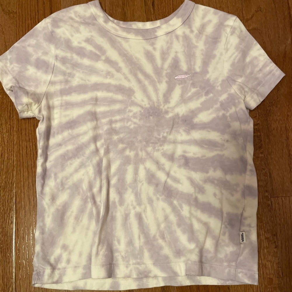 Purple tie dye vans crop top